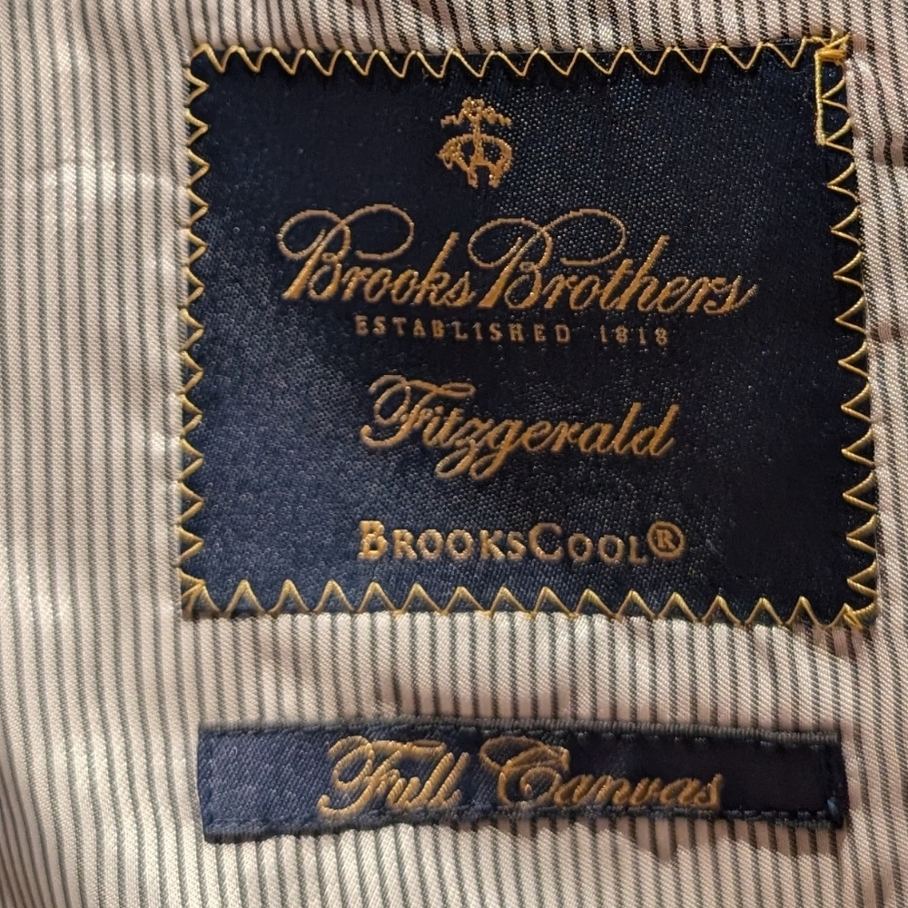 Brooks Brothers Navy Label with Gold Icons